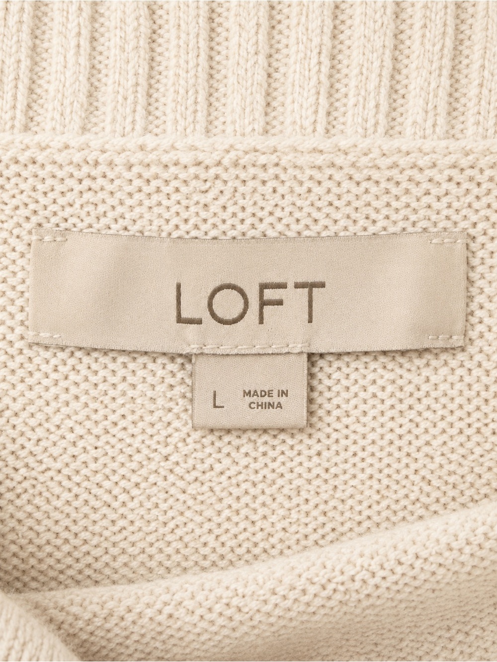 LOFT Ladybug Sweater | Ivory Knit Pullover | Size Large - Picture 2 of 4